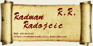 Radman Radojčić vizit kartica